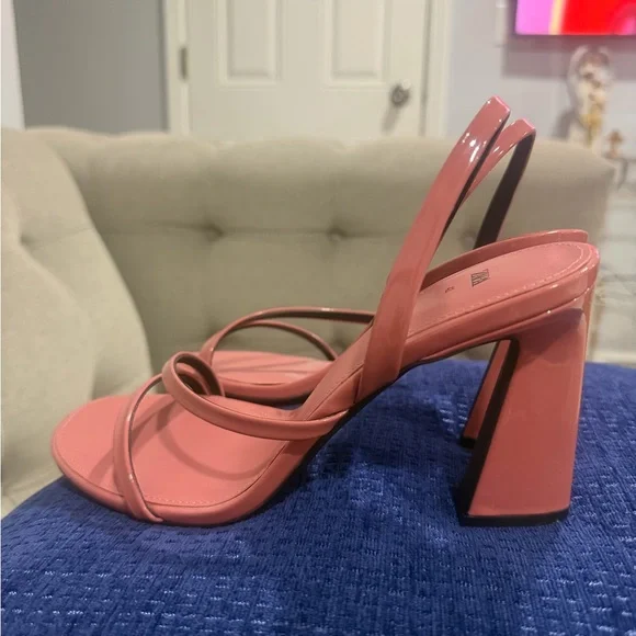 Zara Coral Strappy Sandals - Picture 2 of 2